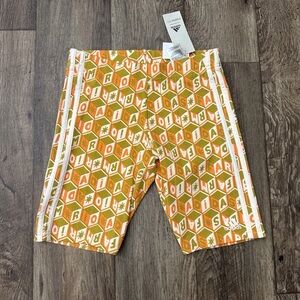 Adidas Farm Rio Bike Shorts Orange Green Women’s Size S
